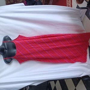 HILLARD & HANSON pink, red & purple floral tank top dress/sleepwear